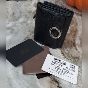 Bulgari Black Compact Wallet